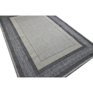 Lanai Beige/Grey 5 ft. x 8 ft. (5 ft. x 7 ft. 6 in.) Geometric Transitional Indoor/Outdoor Area Rug