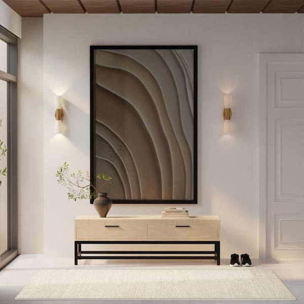 Natural Jute Ivory 5 ft. x 7 ft. All-over design Contemporary Area Rug