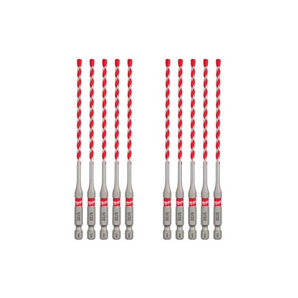 5/32 in. SHOCKWAVE Carbide Hammer Drill Bits (10-Pack)