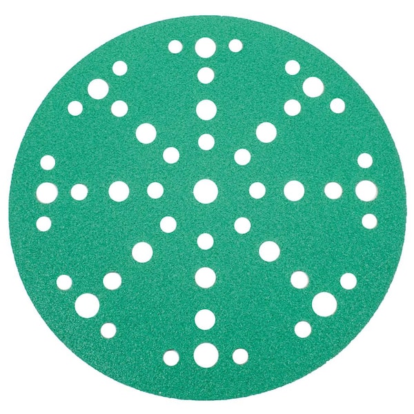 Unbranded Green 6 in. Sanding Disc 120 Grit Medium (10-Pack)