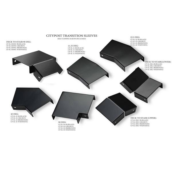 CityPost CP Gray Rail Bracket for Decking, Porches, and Deck Stairs - Easy Install, Galvanized Steel, 3-in x 6