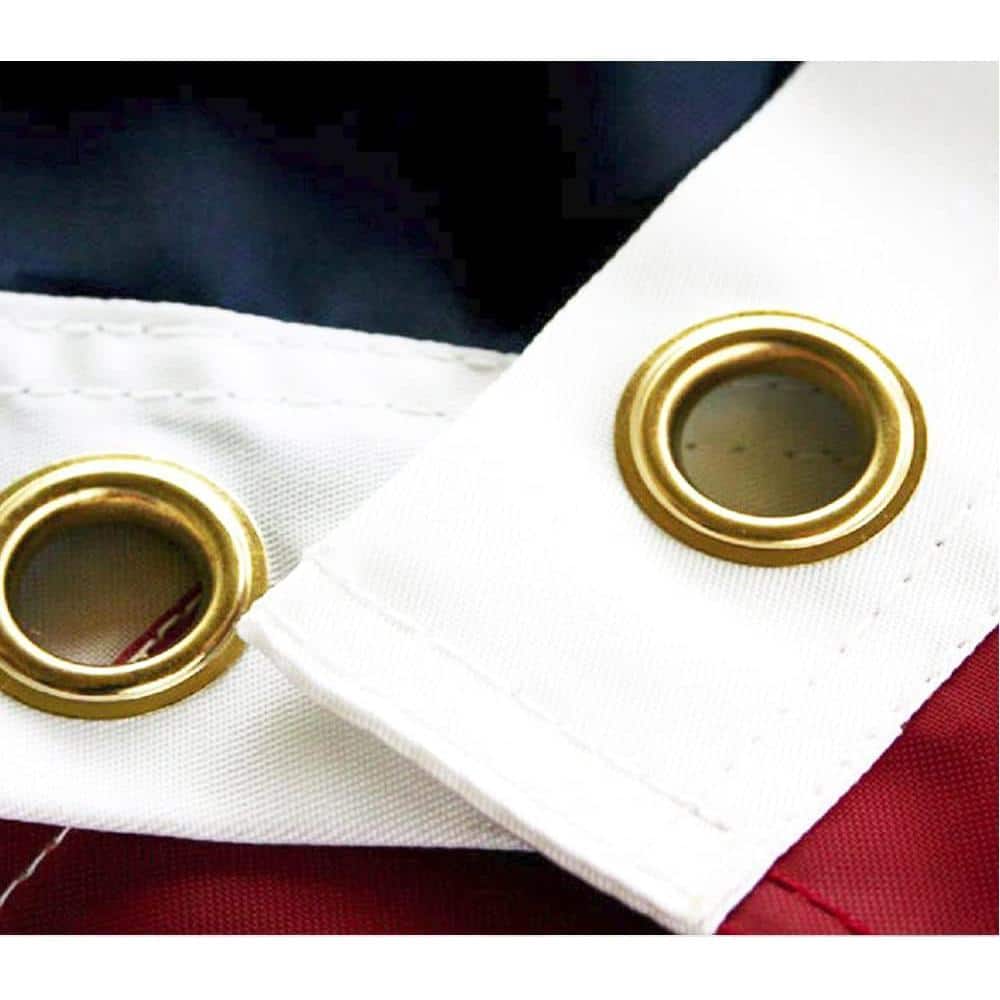 Patriotic Blue Cotton Memorial Burial Flag with Brass Grommets
