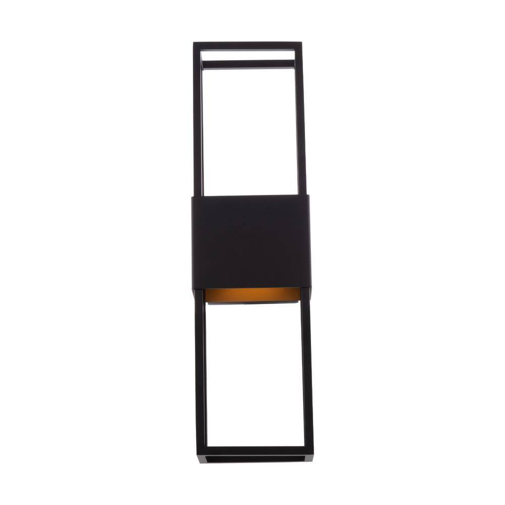 Nightvision Black & Gold LED 2-Light Dimmable Sconce