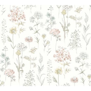 Bergamot Pastel Multi-Colored Pre-Pasted Non-Woven Wallpaper Sample