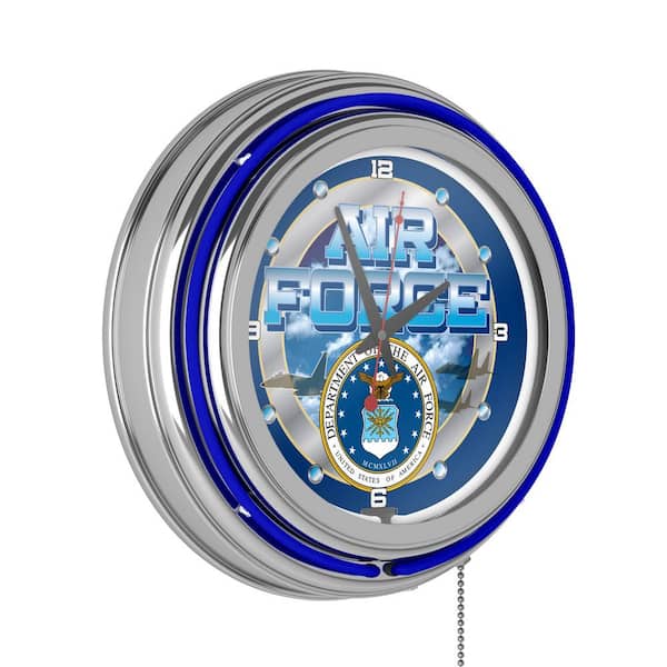 Trademark Global 14 in. United States Air Force Neon Wall Clock