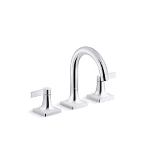 Venza 8 in. Widespread Double Handle Bathroom Faucet in Polished Chrome