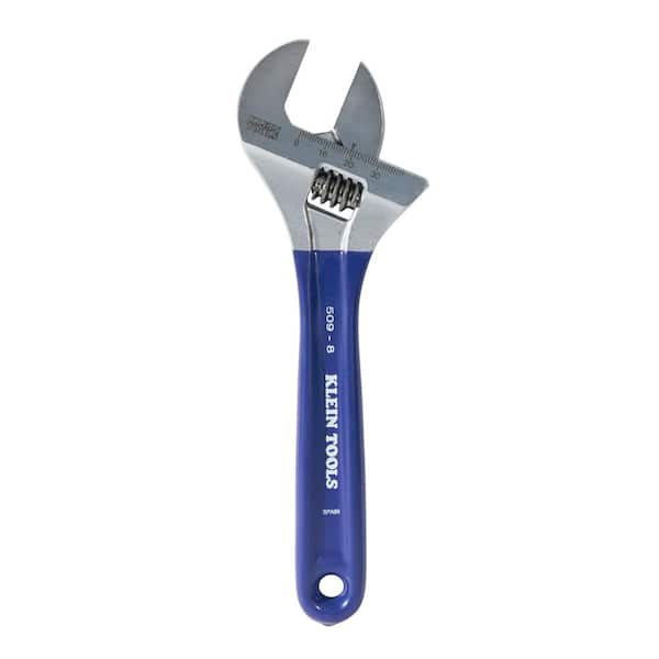 Klein Tools D509-8 20cm Adjustable Wrench with Extra-Wide Jaw並行