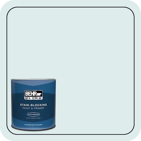 BEHR ULTRA 1 qt. #510E-1 Ice Folly Extra Durable Satin Enamel Interior Paint & Primer