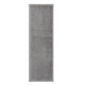 Trellisville Collection Solid Gray 9 in. x 28 in. Polypropylene Stair Tread Cover (Set of 13)