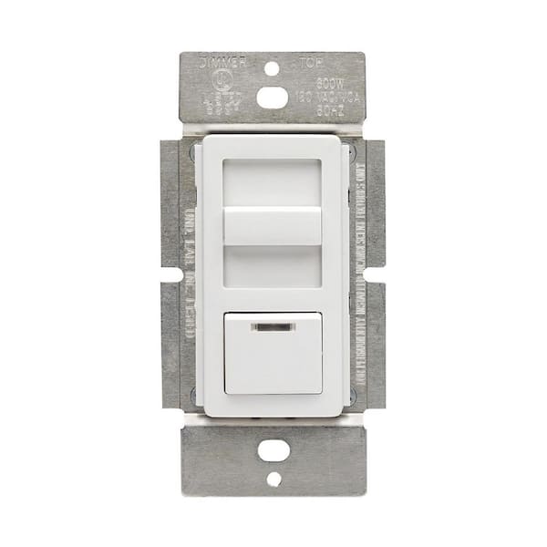 IllumaTech Dimmer Switch for Magnetic Low Voltage, Halogen and Incandescent Bulbs - White IPM10-1LZ
