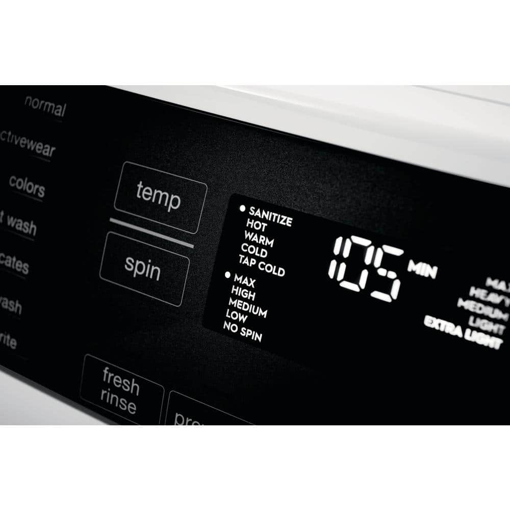White 2.4 Cu. Ft. High Efficiency Front Load Washer with Steam