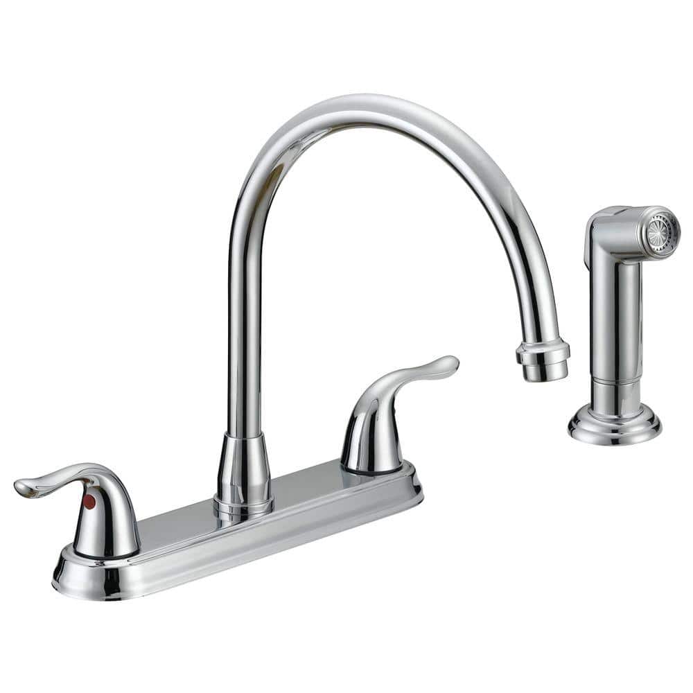 Impressions Chrome High Arc Kitchen Faucet with Pull-Out Spray