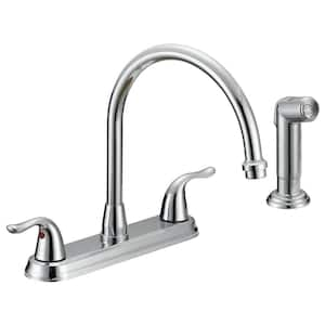 Impression Collection Two-Handle Standard Kitchen Faucet with Side Sprayer in Chrome