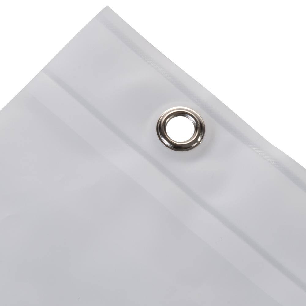 Gray Heavyweight PEVA Shower Curtain Liner with Metal Grommets