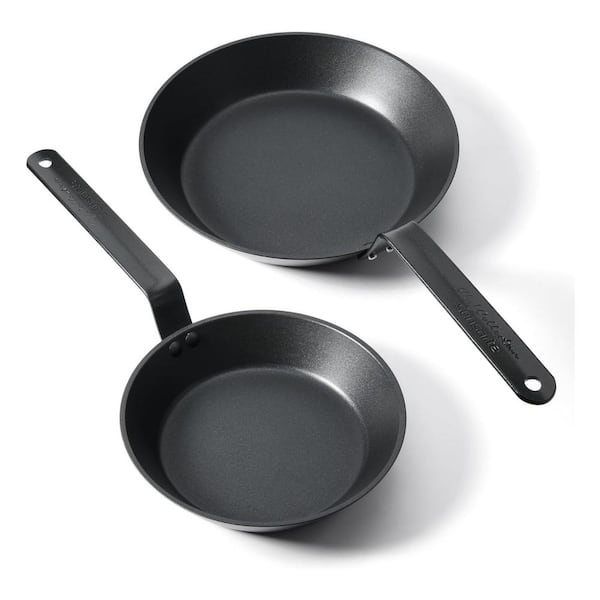 2-Piece Nonstick Frying Pan Set with Swiss ILAG Coating Magnetic Stainless Steel Base Induction Oven Safe Skillets