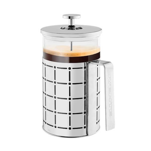 OVENTE 3-Cup Stainless Steel French Press Coffee Maker with 4 Level Mesh  Filter FSS27P - The Home Depot