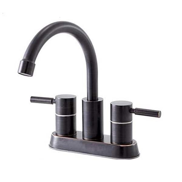 Aosspy 4 in. Centerset 2-Handle Bathroom Faucet in Oil Rubbed Bronze