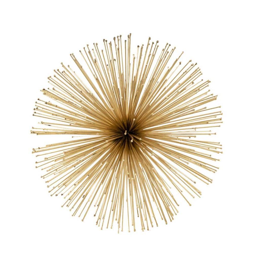 Metal Gold Decorative Urchin Spiky Sphere Tabletop Sculpture price history on PriceWatchPro