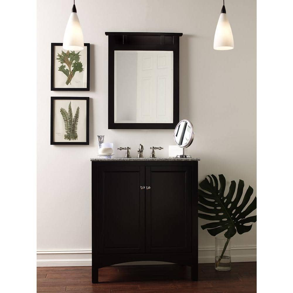 Home Decorators Collection Haven 24 In W X 22 In D X 34 In H Vanity Cabinet Only In Espresso Trea2422 The Home Depot