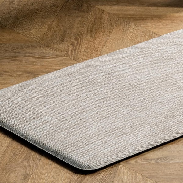 nuLOOM Casual Anti Fatigue Kitchen or Laundry Room Comfort Mat, 18 inch x 30 inch, Off White