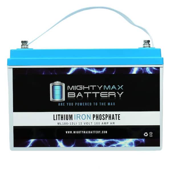 MIGHTY MAX BATTERY ML100-12LI - 12 Volt 100 AH Deep Cycle Lithium Battery