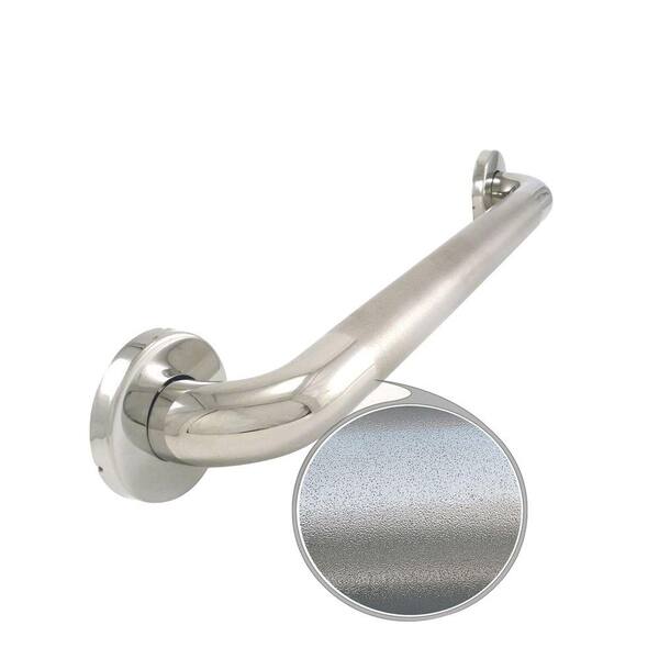 WingIts Premium Series 16 in. x 1.5 in. Grab Bar in Polished Peened Stainless Steel (19 in. Overall Length)