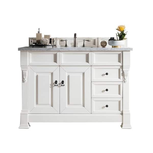 Brookfield 48 in. W x 23.5 in. D x 34.3 in. H Bath Vanity in Bright White with Acrylic Vanity Top in Arctic Falls
