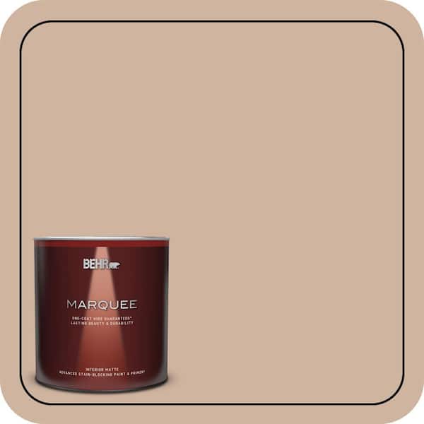 BEHR MARQUEE 1 qt. #BNC-01 Bauhaus Buff Matte Interior Paint & Primer