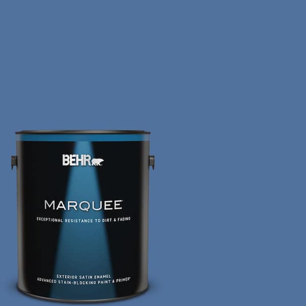 BEHR MARQUEE 1 gal. #PMD-23 Cobalt Flame Satin Enamel Exterior Paint & Primer