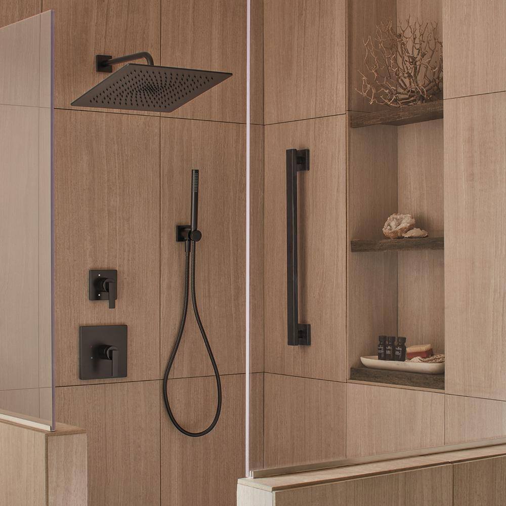 Matte Black Wall-Mounted Hand Shower Bracket