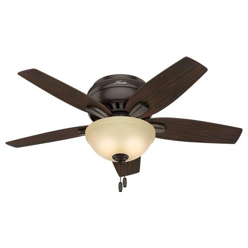 Newsome 42 in. Indoor Low Profile Premier Bronze Ceiling Fan with Light Kit Ceiling Fans With Lights