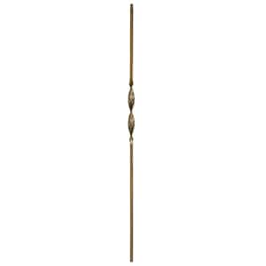 44 in. x 1/2 in. Oil Rubbed Bronze Single Ribbon Hollow Iron Baluster