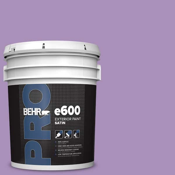BEHR PRO 5 gal. #650B-5 Garden Pansy Satin Exterior Paint