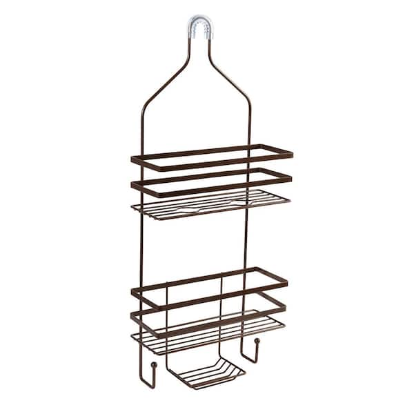 Mainstays 3-Shelf Tension Pole Shower Caddy, Oil-Rubbed Bronze, Size: 60 inch - 97 inch