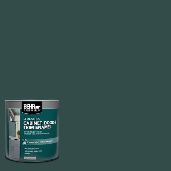 BEHR PREMIUM 1 qt. #ECC-51-3 Hidden Forest Semi-Gloss Enamel Interior/Exterior Cabinet, Door & Trim Paint