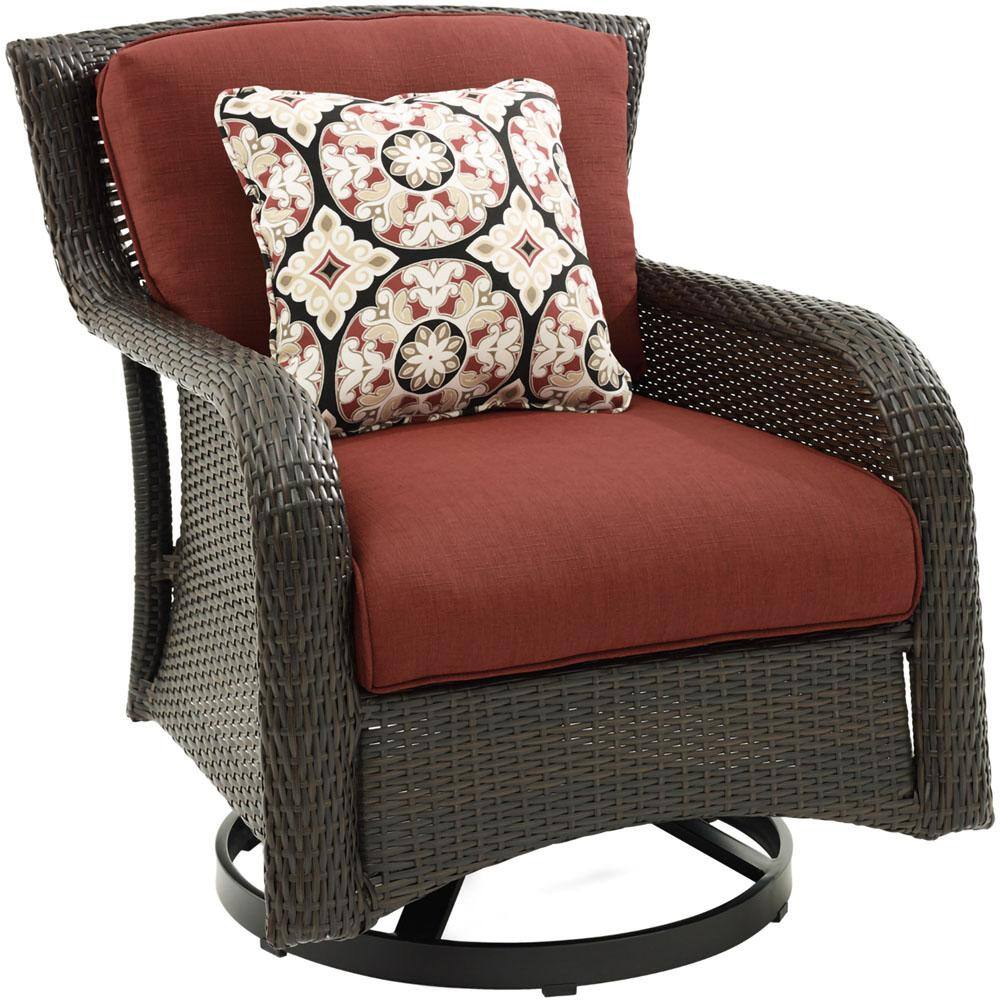Crimson Red Wicker and Steel 4-Piece Outdoor Conversation Set