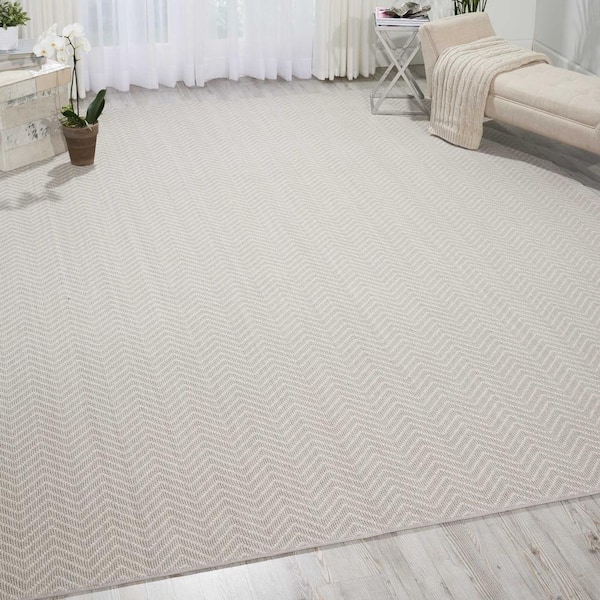 Merino Herringbone Alloy Custom Area Rug with Pad