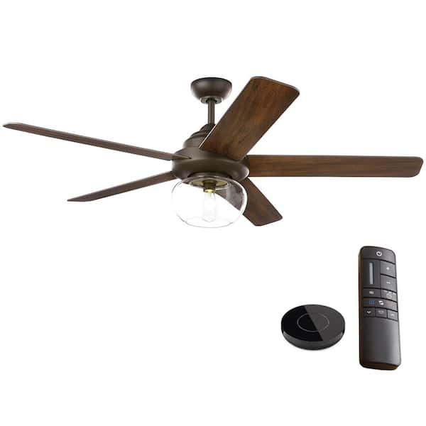 Home Decorators Collection Avonbrook 56 in. LED Bronze Ceiling Fan with Light Works with Google Assistant and Alexa