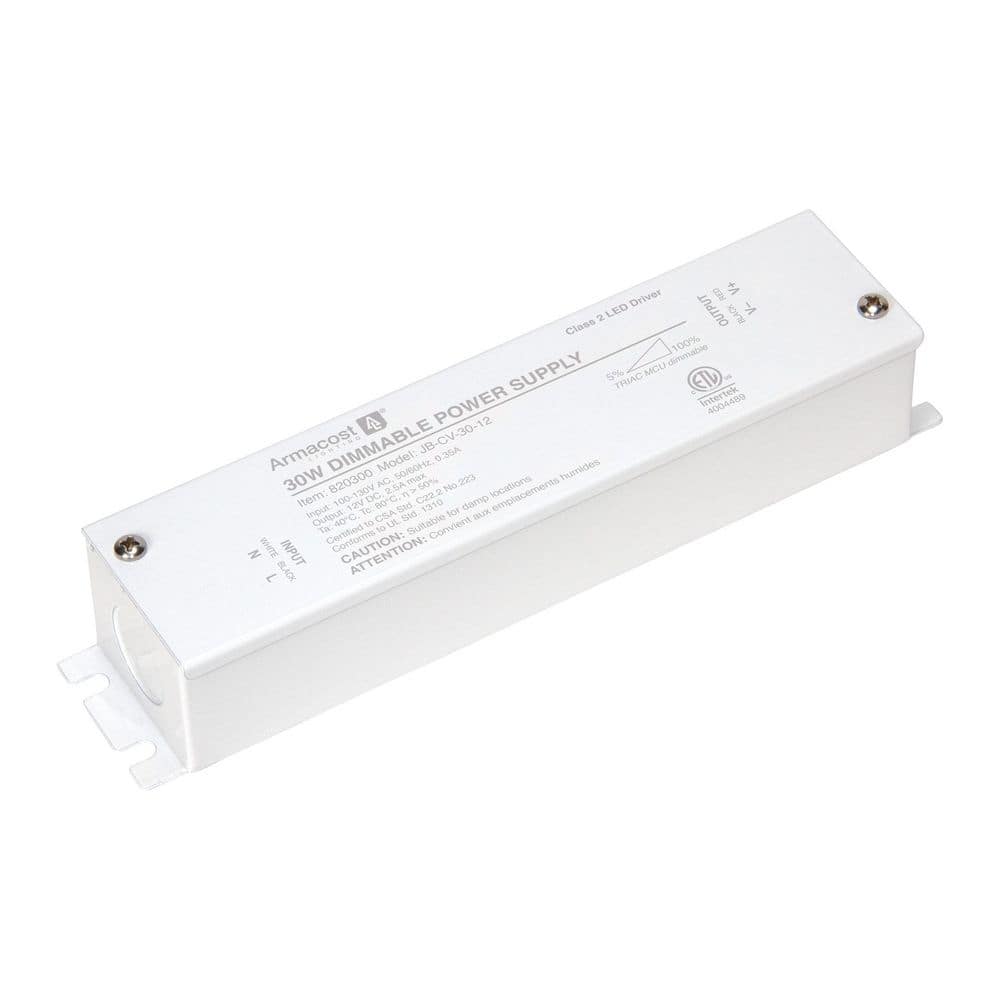 30-Watt 12-Volt DC White Dimmable LED Driver with Enclosure, Dimmer Switch Compatible for LED Lighting price history on PriceWatchPro