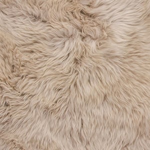 Josephine Taupe 2 ft. x 6 ft. Solid Sheepskin Area Rug