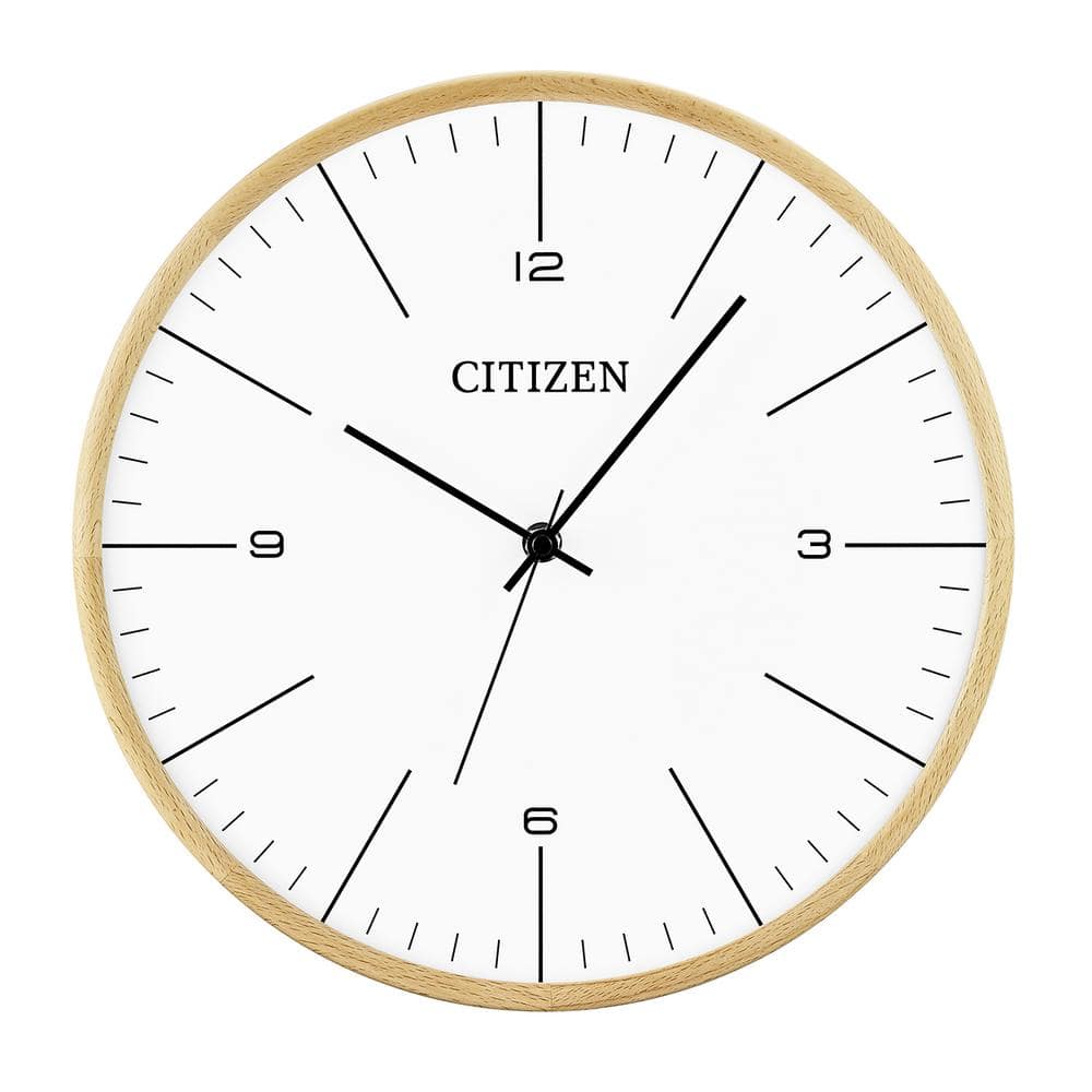 beddengoed brand Fobie CITIZEN Aspen Wall Clock CC2125 - The Home Depot