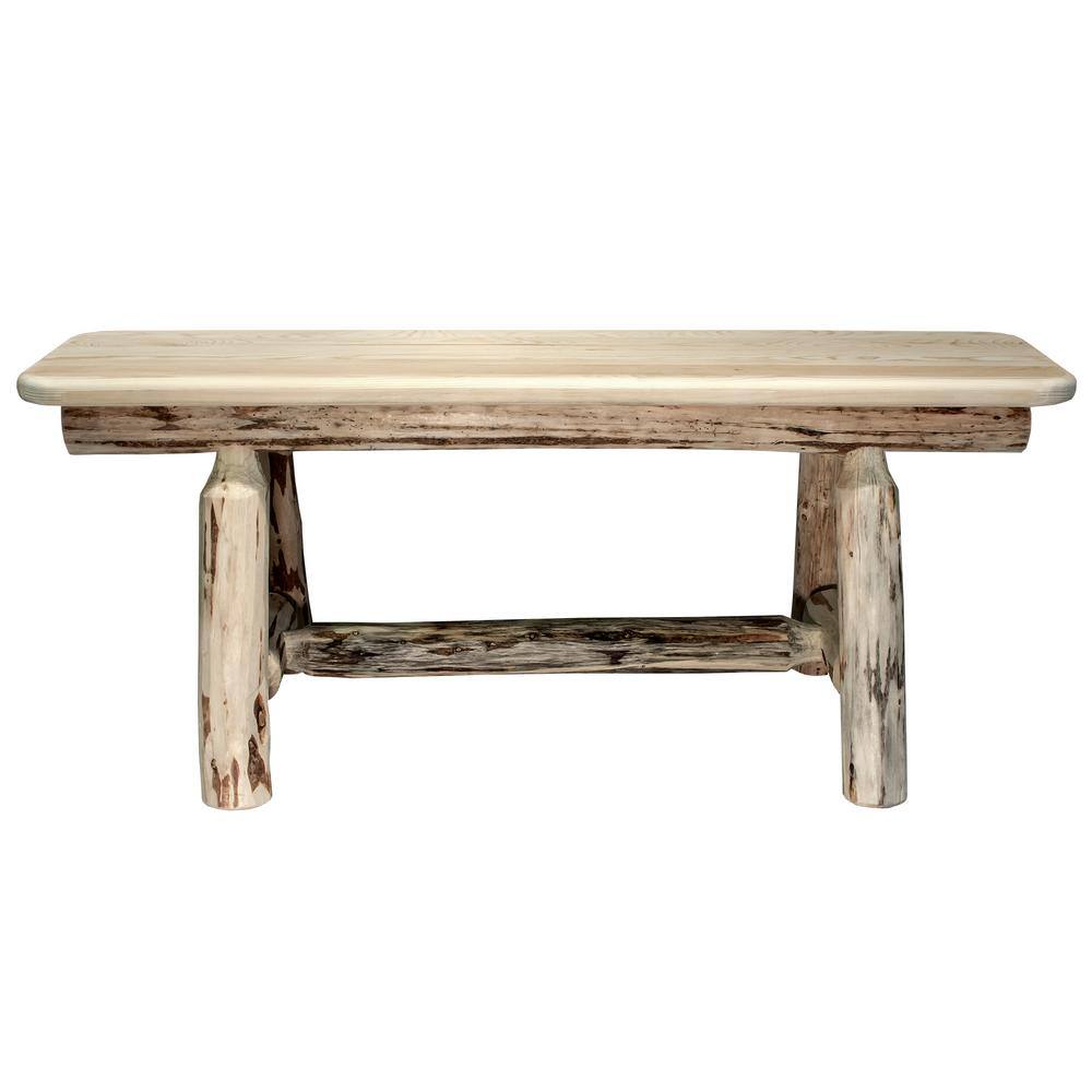Modern Matte Lodge Pole Pine Backless Bench - 45"