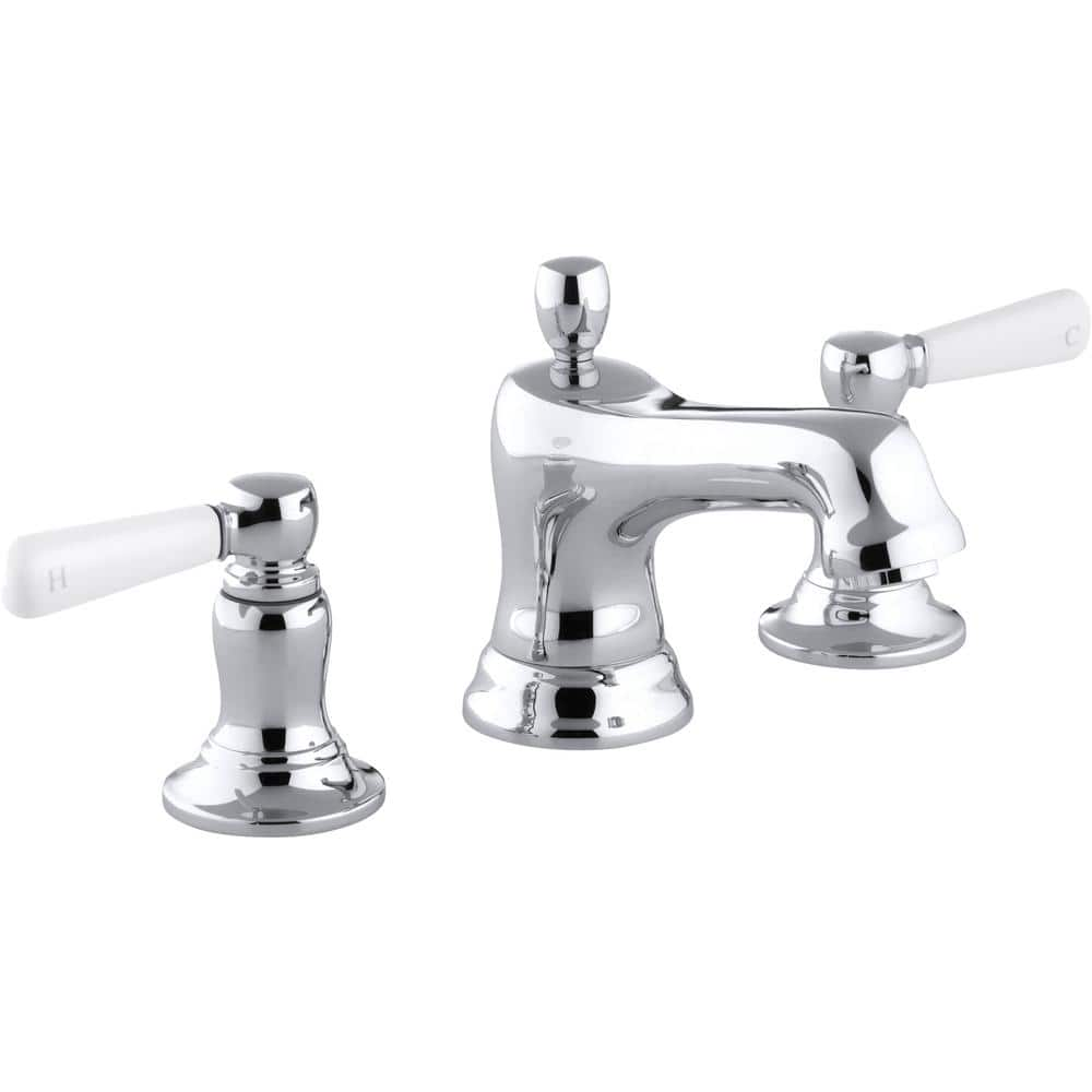 UPC 650531226013 product image for Bancroft 8 in. Widespread 2-Handle Low-Arc Water-Saving Bathroom Faucet in Polis | upcitemdb.com