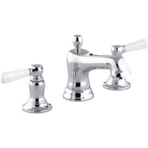 Bancroft 8 in. Widespread 2-Handle Low-Arc Water-Saving Bathroom Faucet in Polished Chrome