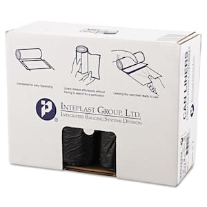 40 in. x 48 in. 45 Gal. 22 mic Black High-Density Interleaved Commercial Trash Can Liners (25-Bags/Roll, 6-Roll/Carton)