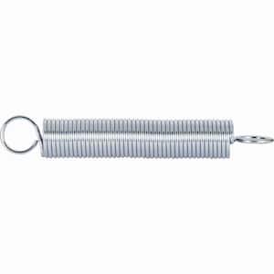 Extension Spring, Spring Steel Const, Nickel-Plated Finish, .091 GA x 7/8 in. x 6 in., Closed Single Loop, (1-Pack)