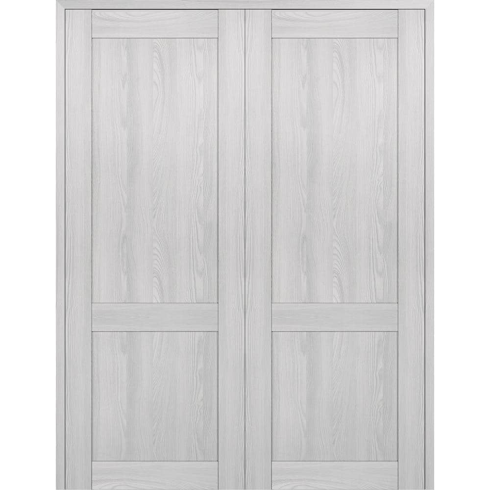 2 Panel Shaker 5680 in. Both Active Ribeira Ash Wood Composite Solid Core Double Prehung Interior Door price history on PriceWatchPro