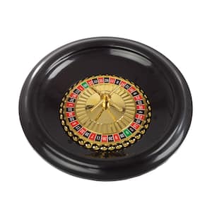 10 in. Black Roulette Wheel with Balls