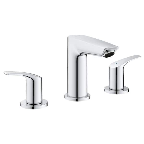 GROHE Eurosmart 8 in. Widespread 2-Handle Bathroom Faucet in StarLight Chrome