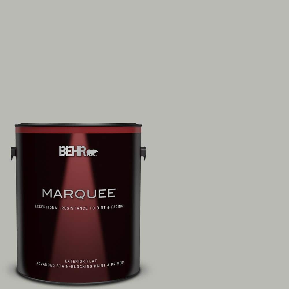 BEHR MARQUEE 1 Gal. #PPU18-11 Classic Silver Flat Exterior Paint ...